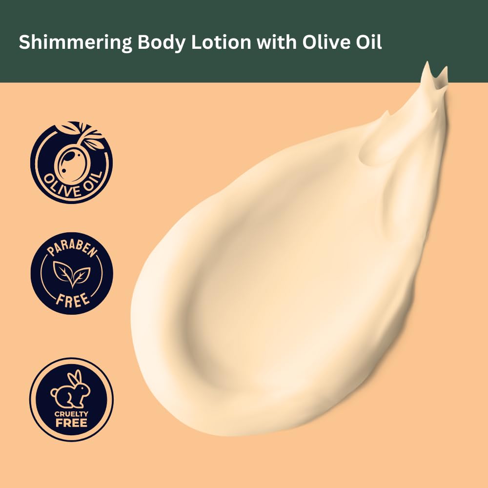 Brillar Bath House Key Lime Pie Scented Shimmering Body Lotion with Olive Oil - 32 Oz Moisturizing Lotion for Dry Skin, Perfect for Spa Day & Summer Glow