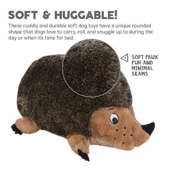 Outward Hound Hedgehogz Squeaky Dog Toy - Interactive Plush Chew Toy for Small & Medium Dogs - Perfect for Indoor Play, Training & Bonding Time