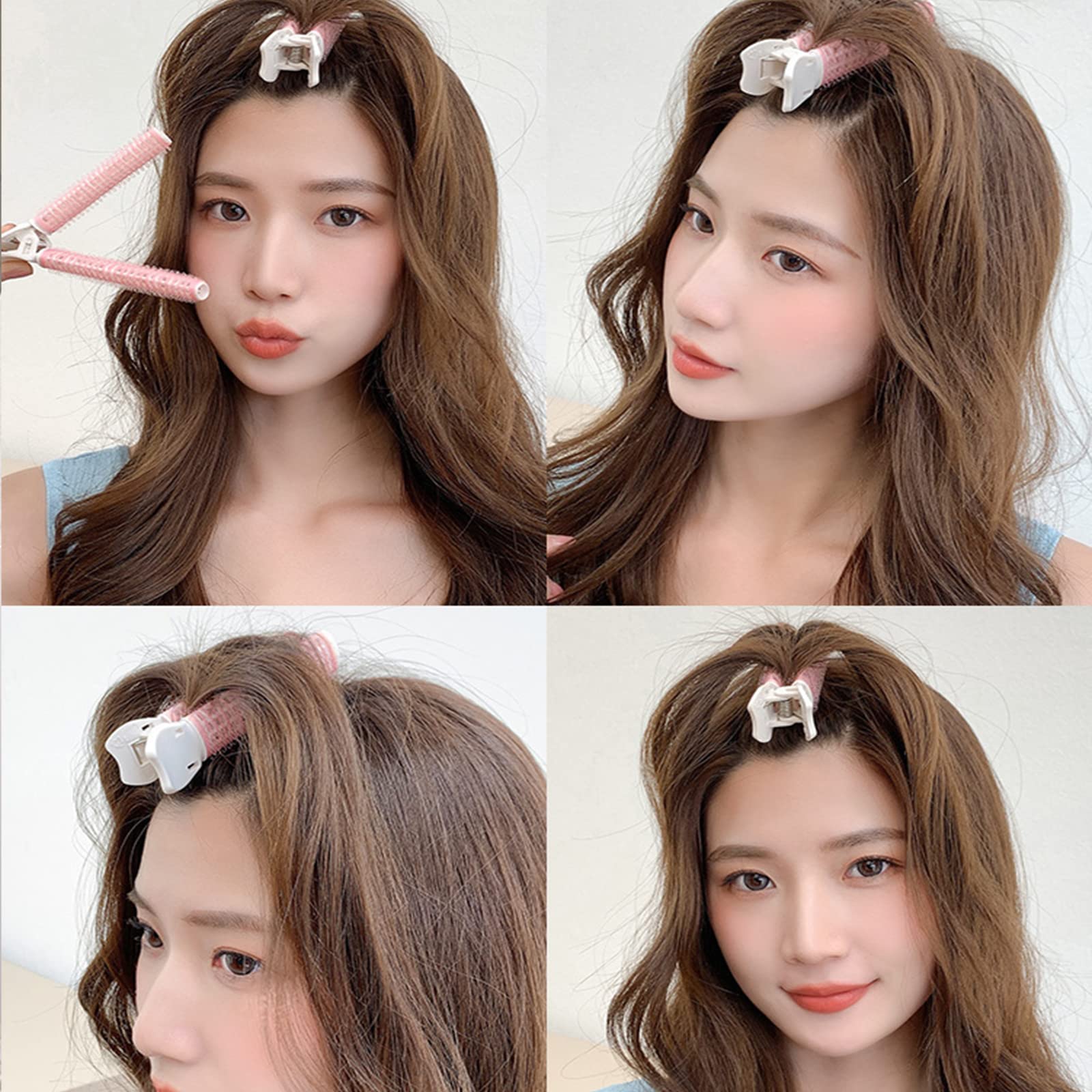 2 Pcs Instant Hair Volumizing Clips for Women - Washable & Reusable Hair Roller Curlers for Root Lift & Bangs Styling - Natural Fluffy Hair Volumizer for Girls & Women - Perfect for Home, Travel & Daily Styling