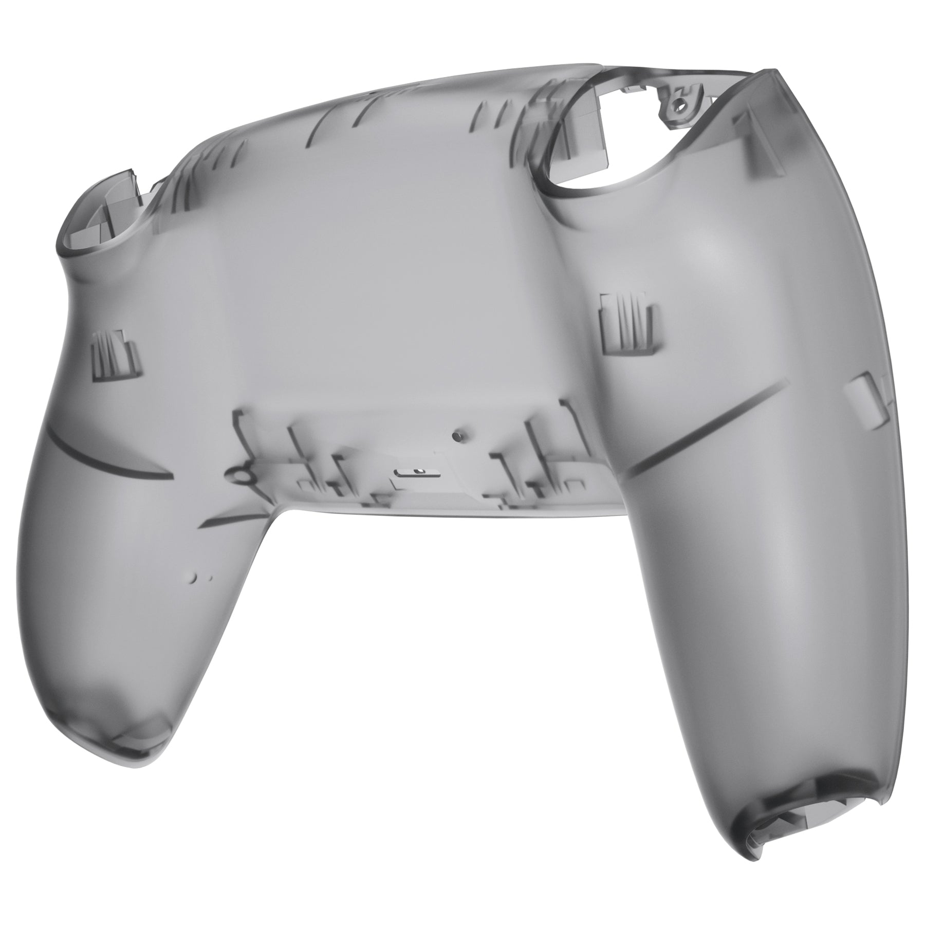 eXtremeRate Clear Black Replacement Back Housing Bottom Shell for PS5 Controller BDM 010/020/030/040/050 - DIY Repair & Customization for Enhanced Gaming Experience