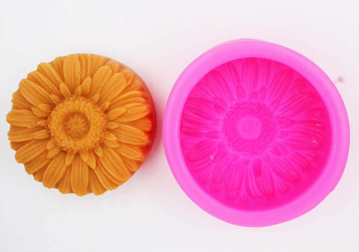 Sunflower Silicone Soap Mold S284 - DIY Handmade Soap Making Kit for Bath Bombs, Candles & Resin Crafts - Perfect for Home Spa, Gifts & Craft Projects