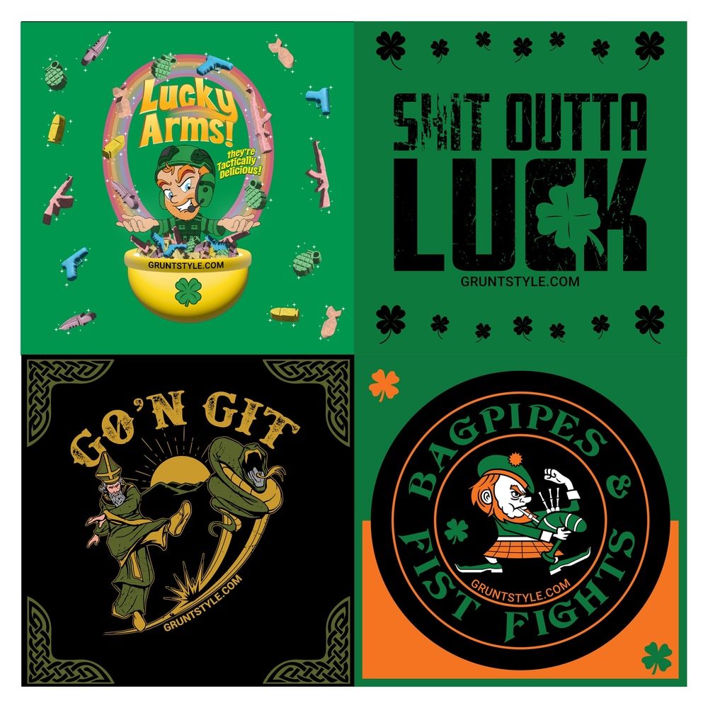 Grunt Style Sticker Club Subscription - Patriotic Military & Veteran Stickers - Monthly Sticker Pack for March 2025 - Perfect for Laptops, Cars, Coolers & Military Gear Decoration