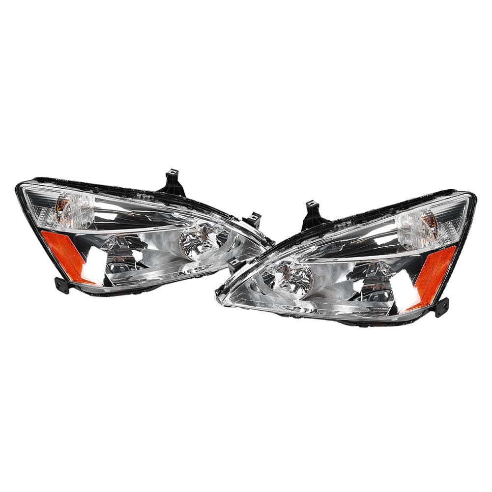 Honda Accord 2003-2007 Car Headlight Assembly Kit - 33151SDAA01 Replacement Headlamp Set - Perfect for Night Driving & Foggy Conditions