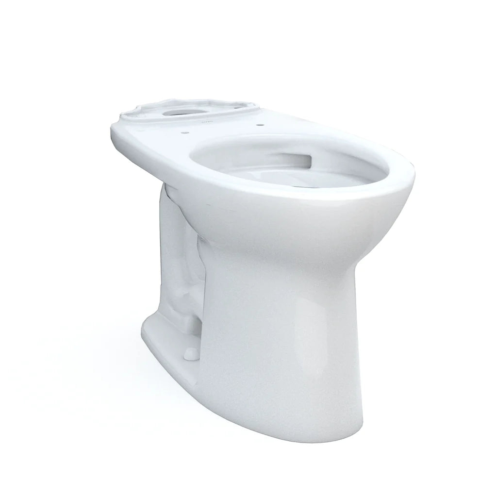 TOTO C776CEFG#01 Drake Elongated Universal Height Tornado Flush Toilet Bowl with CEFIONTECT - Cotton White | Water-Efficient ADA Compliant Bathroom Toilet for Modern Homes & Commercial Spaces