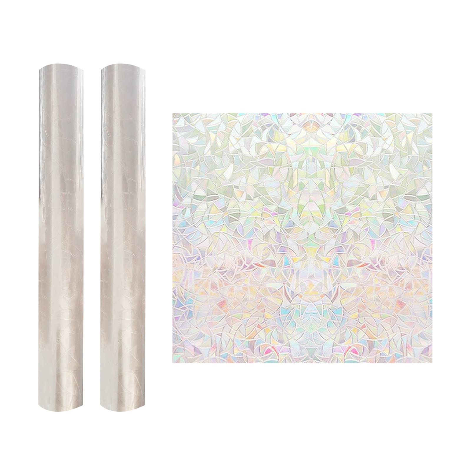 Colorful Electrostatic Glass Mirror Tiles for Bedroom Decor - Removable Window Film, Crescent & Grille Stickers - Perfect for DIY Home, Office & Nursery Decoration