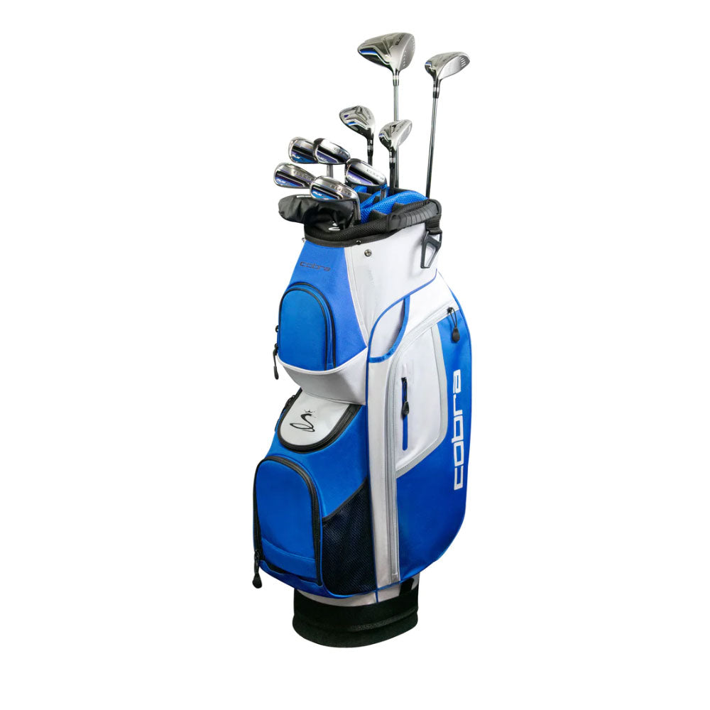 Cobra Fly XL Cart Golf Bag - Right Hand Steel Men's Complete Golf Set with Stand & Rain Hood - Perfect for Golfers & Tournaments