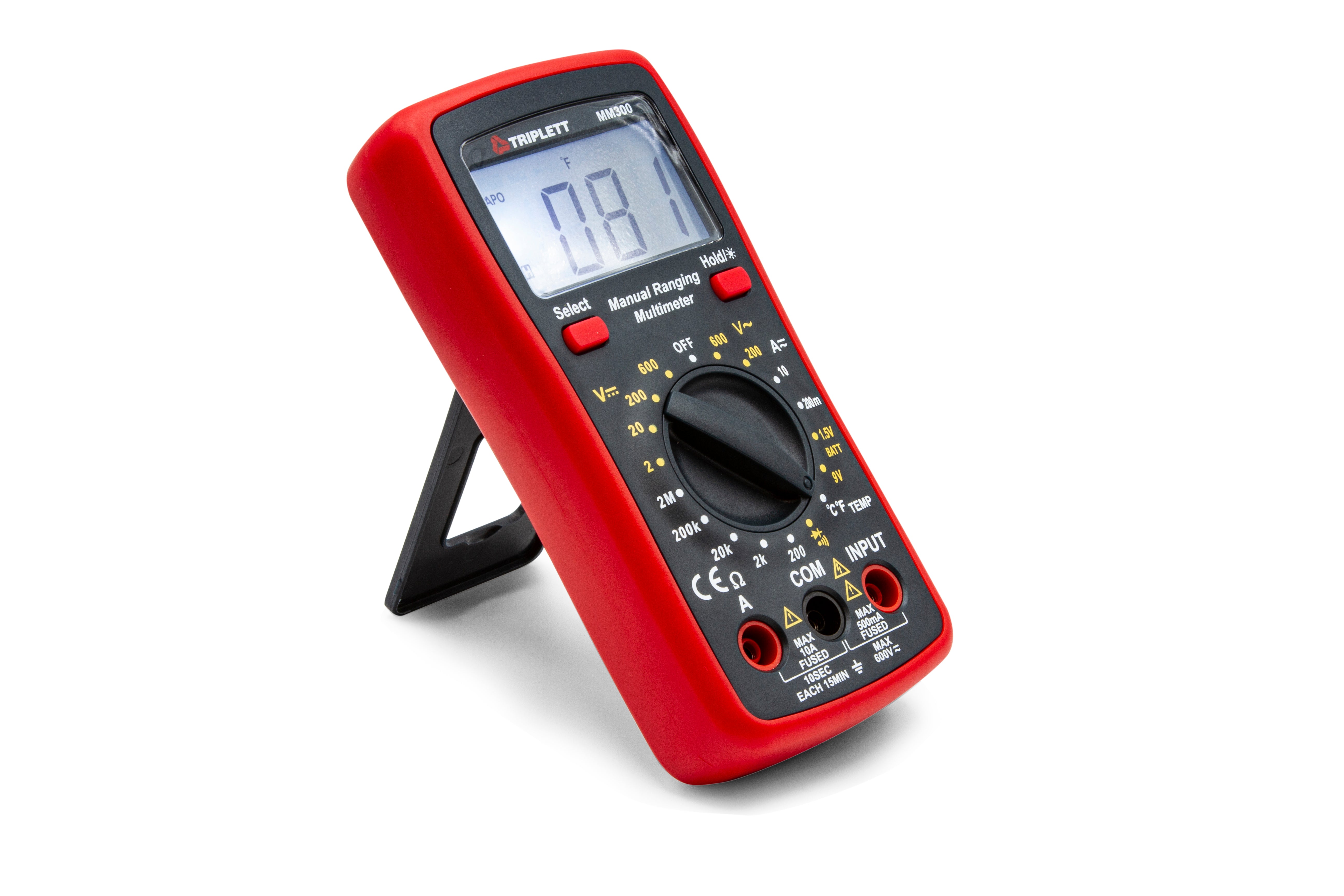 3 ½ Digit 2000 Count True RMS Manual Ranging Digital Multimeter MM300 - Professional Electrical Testing for Home, Automotive & Industrial Use