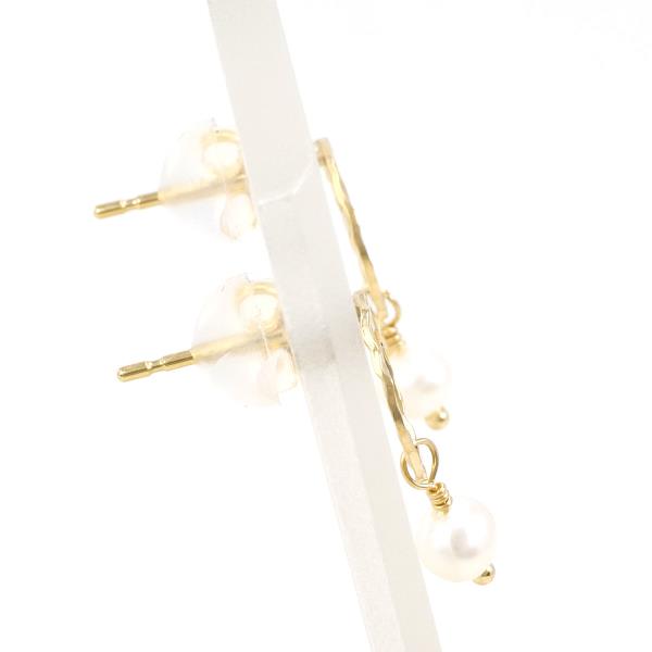 18K Yellow Gold Pearl Earrings - Classic Elegant Jewelry for Women | Perfect for Weddings, Parties & Special Occasions