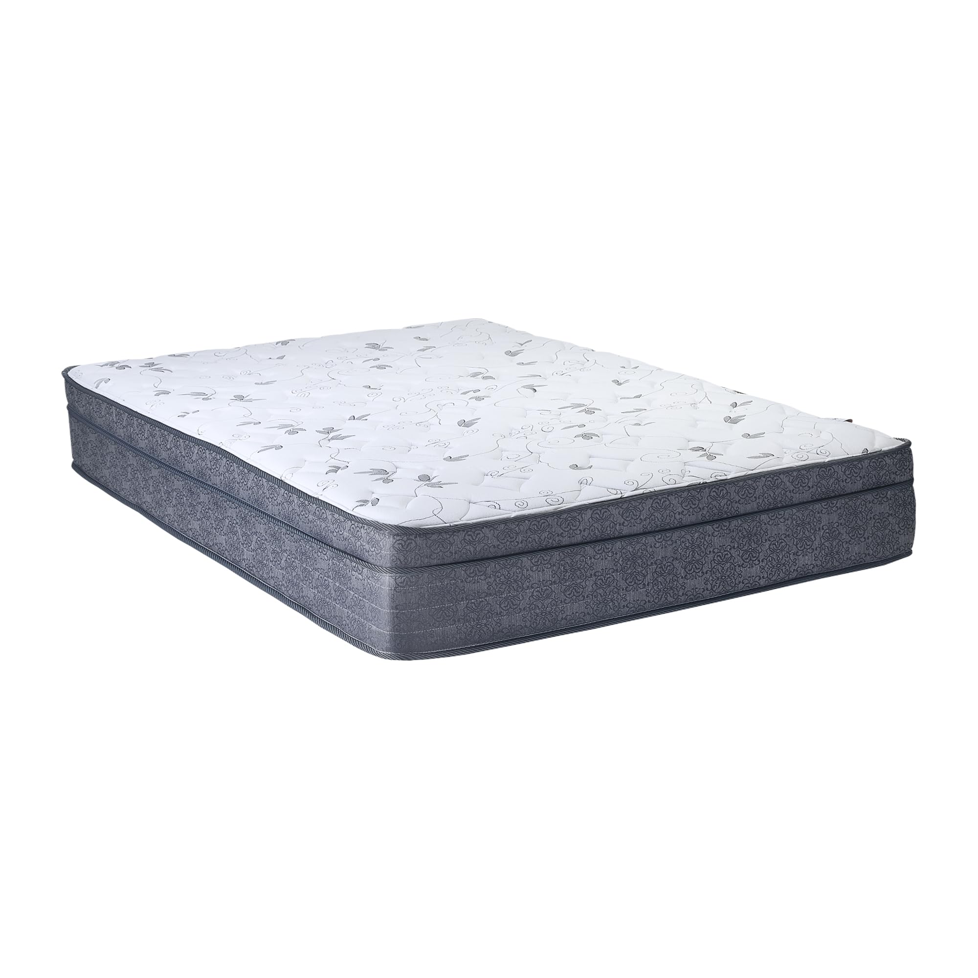 12-Inch Euro Top Firm Foam Encased Innerspring Mattress - Orthopedic Support for Back Pain Relief, Full Size Bed for Restful Sleep - Perfect for Master Bedrooms, Guest Rooms & Dormitories