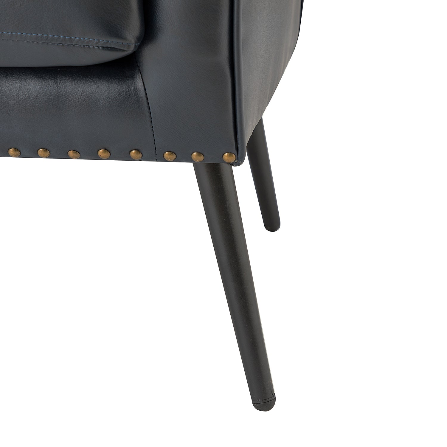 Stylish Shepherd Wingback Vegan Leather Armchair - Modern PU Leather Accent Chair for Living Room, Bedroom & Office - Comfortable Mid-Century Design with Optional Types