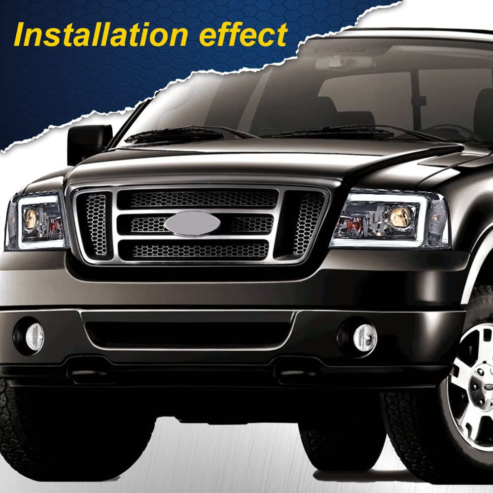 G-PLUS LED DRL Headlights for Ford F150 & Lincoln Mark Lt - Smoky Lens - Driving Lights