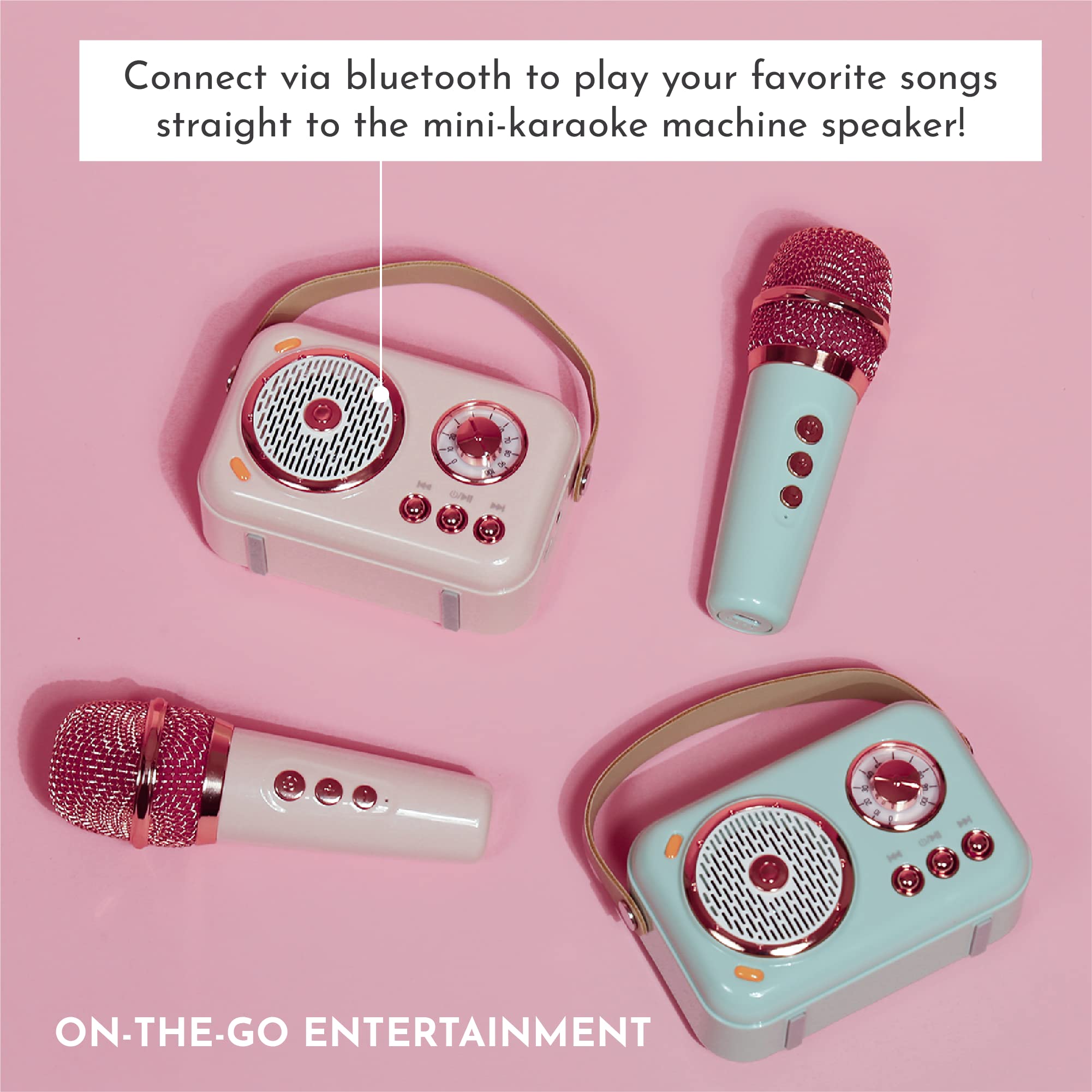 Multitasky Bluetooth Karaoke Machine with Wireless Microphone - Portable Home Party Speaker for Adults & Kids - Perfect for Birthday Celebrations, Family Gatherings and Indoor Entertainment (Blue)