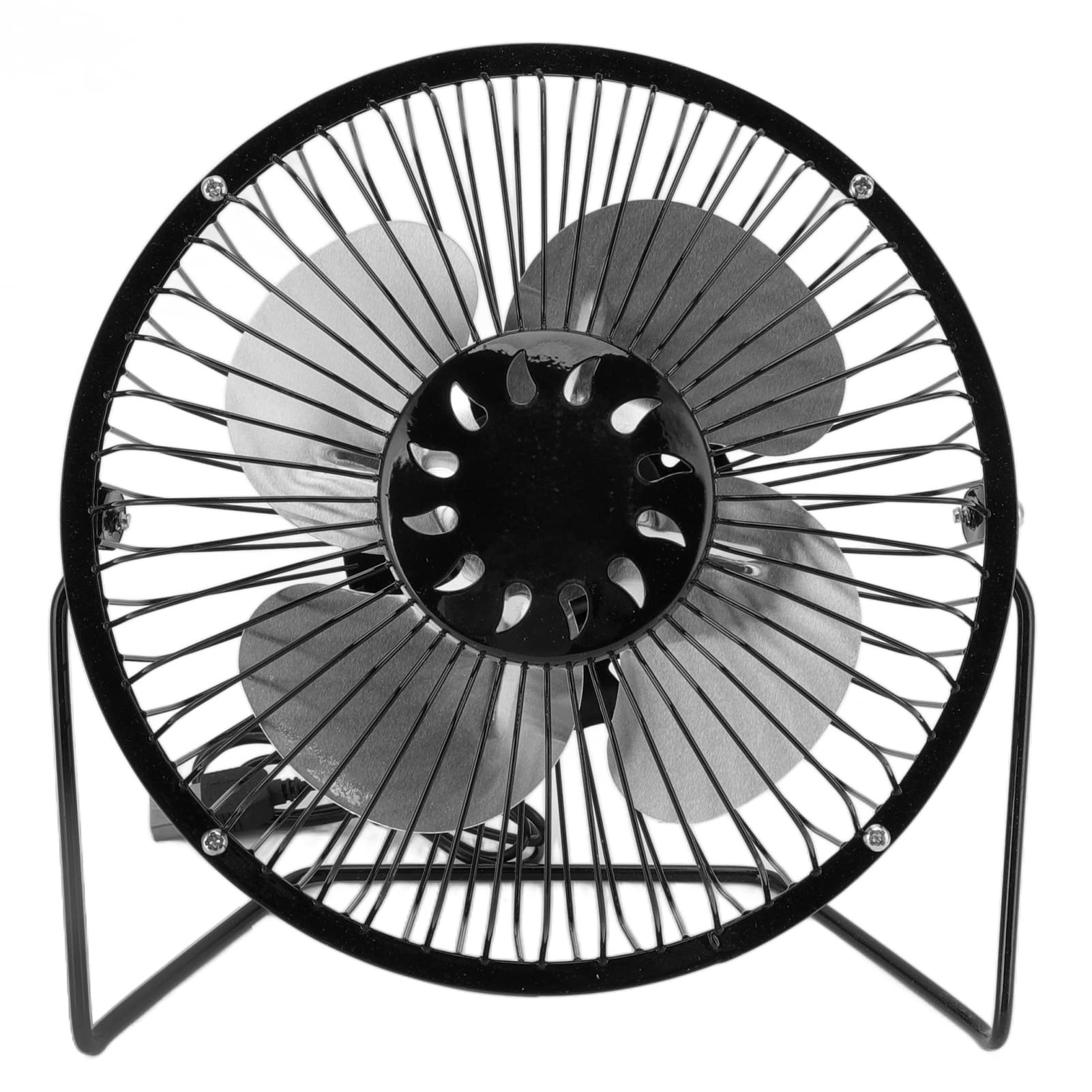 Portable Solar Powered Fan with USB Output - Compact Outdoor Fan for Camping, Hiking, Fishing & Picnics - Black Rechargeable Fan for Tent, RV, Beach & Emergency Use