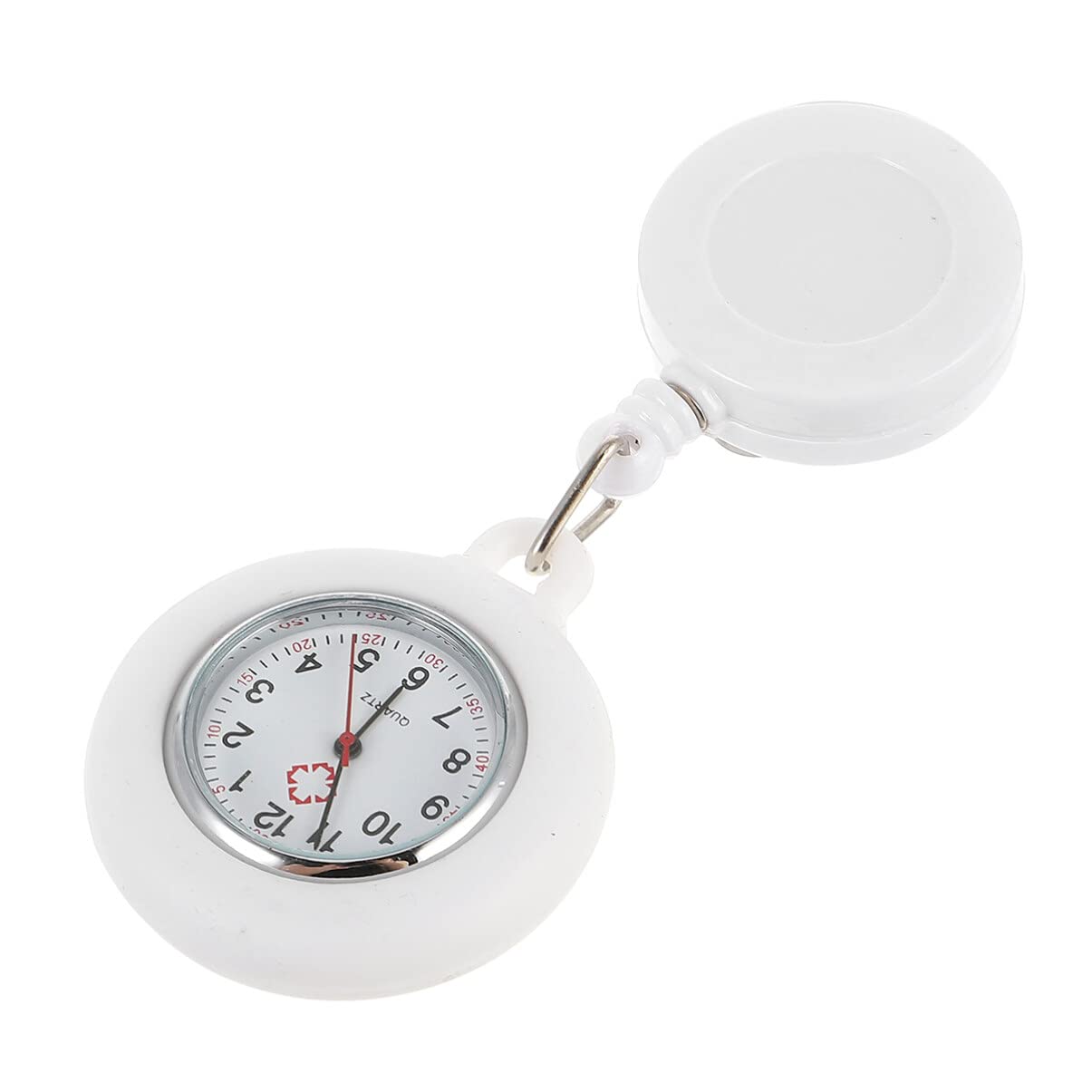 Hemobllo Retractable Nurse Watch - Clip-On Silicone Nursing Watch with Hanging Fob, Unisex Pocket Watch for Nurses & Medical Professionals | Ideal for Hospital Shifts, Clinical Use & Healthcare Work