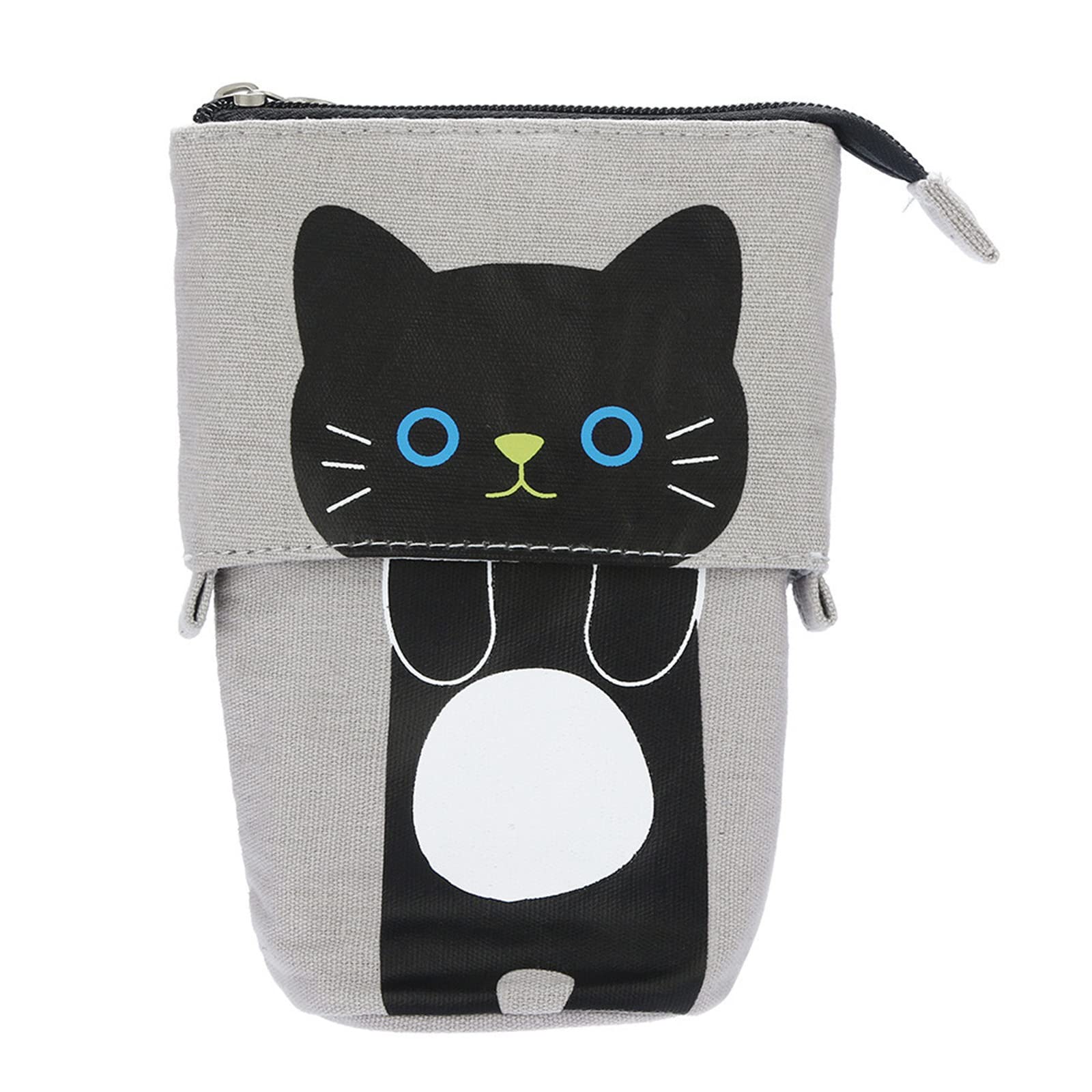 Cute Cartoon Cat Sliding Pencil Case - Retractable Telescopic Pencil Pouch for School Supplies & Stationery Storage | Perfect for Students, Office & Art Organizers (Cat Design)