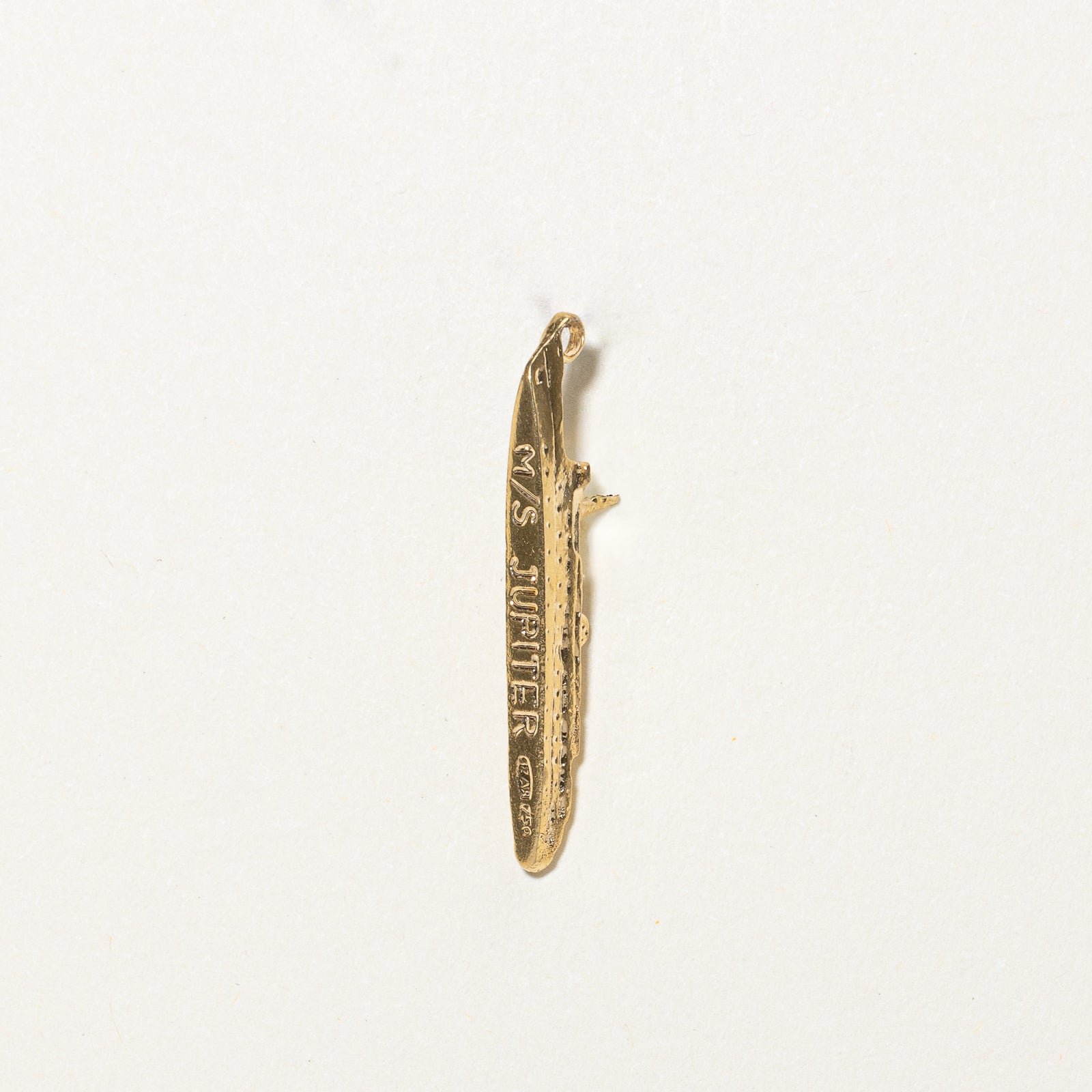 18k Yellow Gold Jupiter Cruiseferry Charm Pendant | Elegant Jewelry for Travel Lovers & Cruise Enthusiasts | Perfect Gift for Cruise Vacations & Nautical-Themed Events