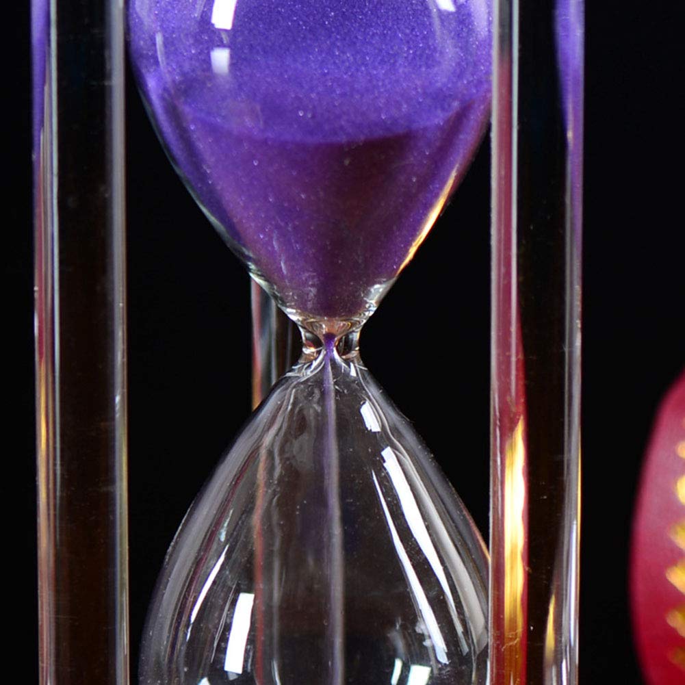 15/30/60 Minute Purple Crystal Hourglass Sand Timer - Kitchen Cooking, Home Office Decor, Christmas & Birthday Gift - Perfect for Baking, Meditation, Study & Time Management (15 Minutes)