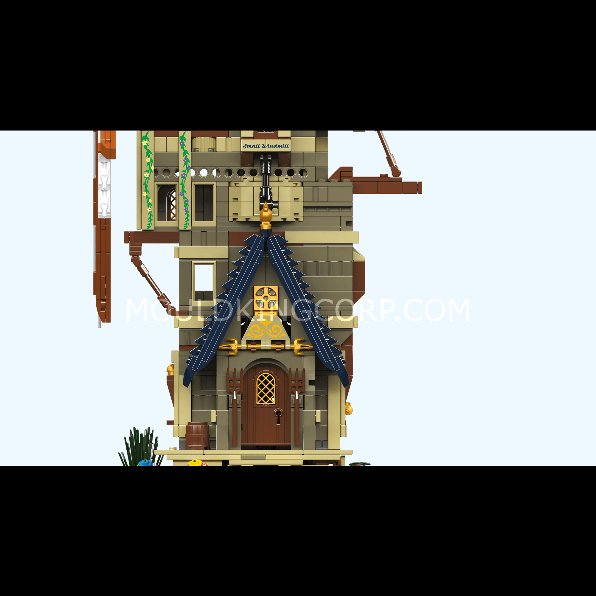 Mould King 10060 Medieval Europe Windmill Building Set - 1,584 Piece Castle Model Kit for Adults & Teens | Perfect for Home Decoration, Gift Giving & Medieval History Enthusiasts