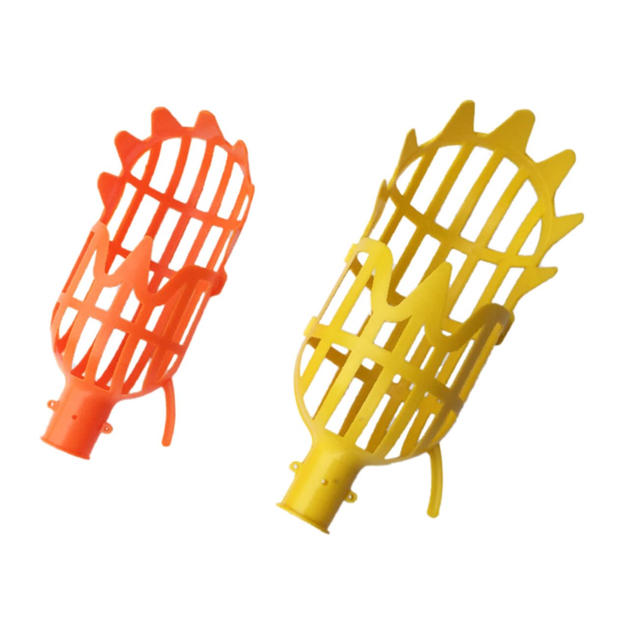 DOITOOL 2-Pack Twist-On Fruit Picker Tool - Harvest Basket Attachment for Cherry, Berry, Orange, Blueberry, Mango, Avocado, Lemon & Peach - Perfect for Home Garden, Orchard Harvesting and Farm Fruit Picking