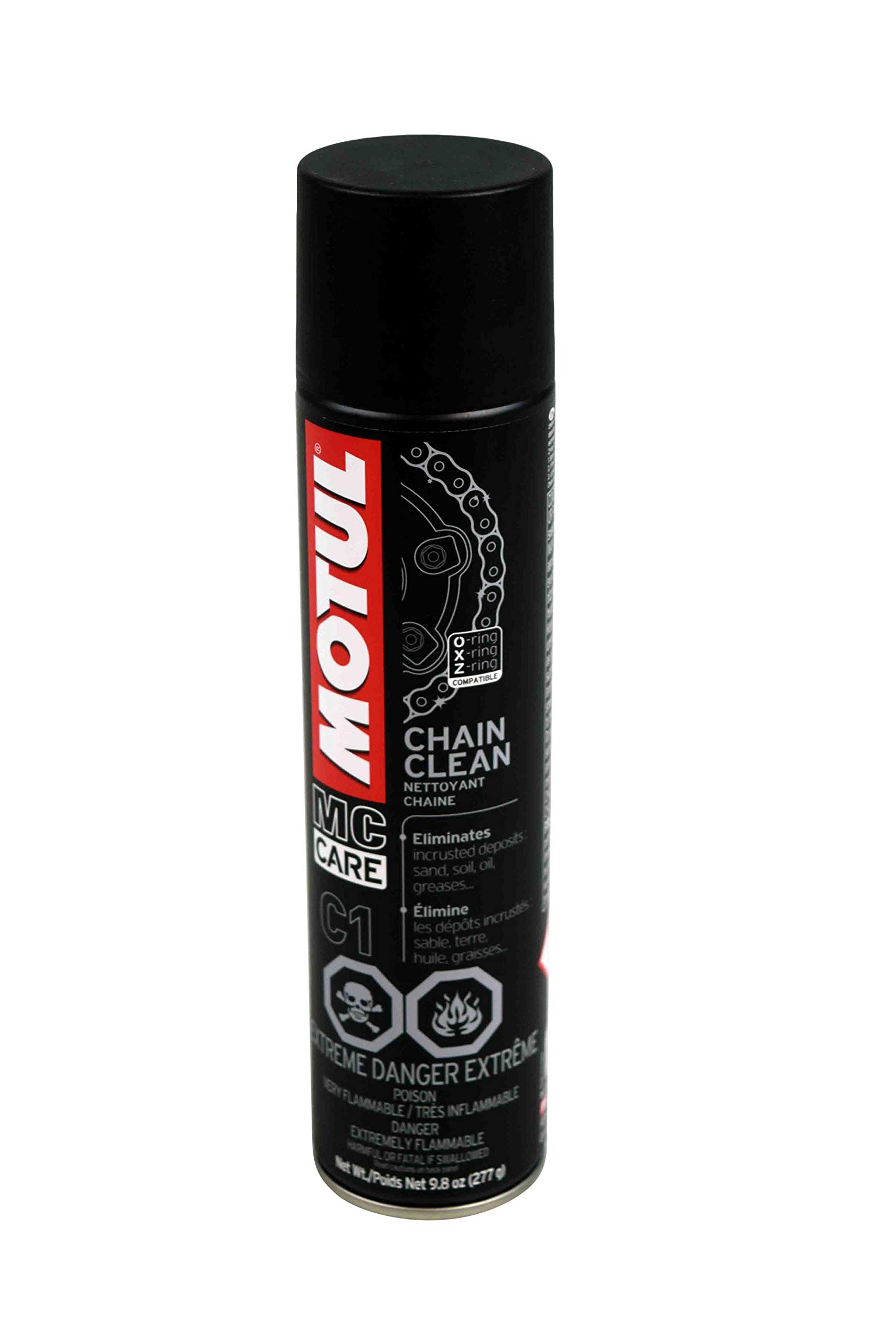 Motul 103243 C1 Chain Cleaner - 400mL/9.8 Fl oz (8 Pack) - Compatible with O, X & Z-Ring Motorcycle Chains - Ideal for Motorcycle Maintenance & Off-Road Riding