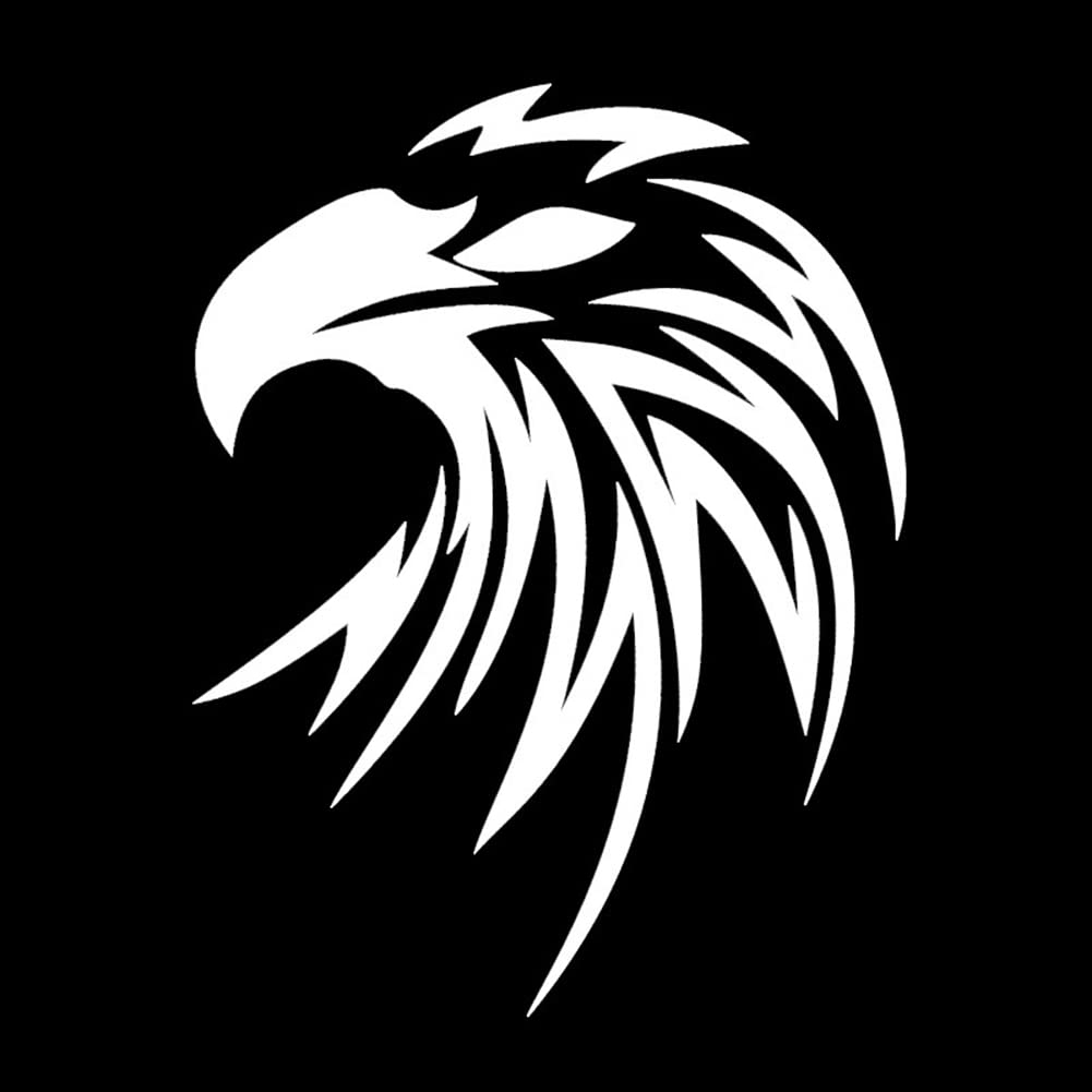 Eagle Car Decal Sticker - 15cm x 11.4cm Removable Wild Animal Design, Hollow Eagle Totem for Vehicle Body Scratch Protection & Decoration - Perfect for Cars, Trucks, Laptops & Windows