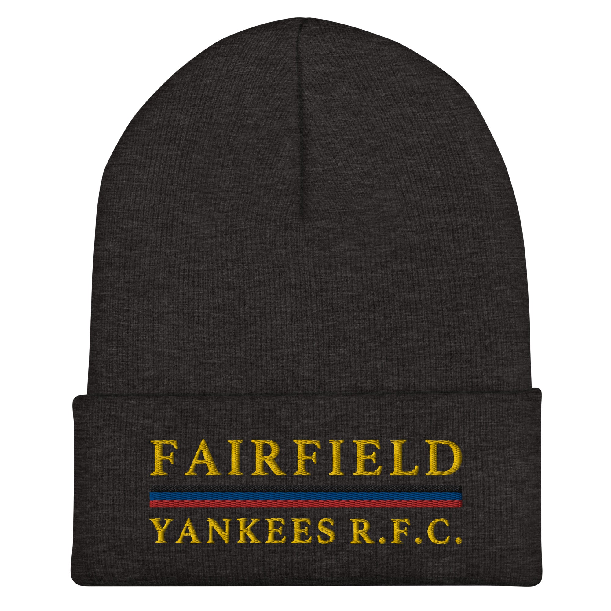 Fairfield Yankees RFC Cuffed Beanie - Winter Knit Hat for Men & Women - Cozy & Warm Skull Cap for Cold Weather - Perfect for Football Games, Outdoor Sports & Casual Wear