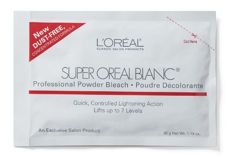 L'Oreal Super Blanc Bleach 1oz Pack - Professional Hair Lightening Cream for Salon-Quality Results at Home | Perfect for Blonde Highlights, Root Touch-Ups & Gray Coverage