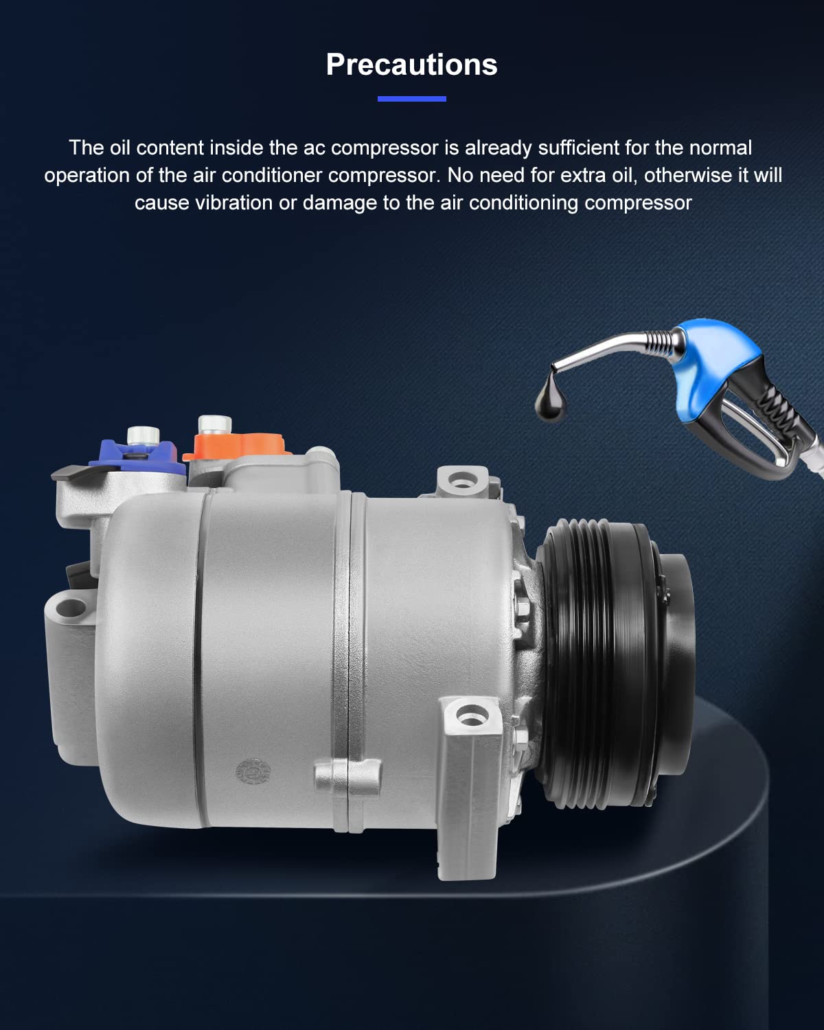 ECCPP AC Compressor Replacement for BMW X5 3.0L 2003-2006 Models - High Performance Air Conditioning Compressor Part# CSV717 - Perfect for Summer Cooling & Auto AC System Repair