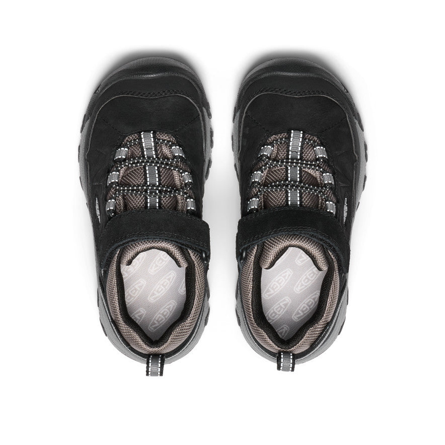 Little Kids' Targhee IV Waterproof Hiking Shoes for Boys & Girls | Black/Steel Grey | Outdoor Adventure, Trail Walking & Camping