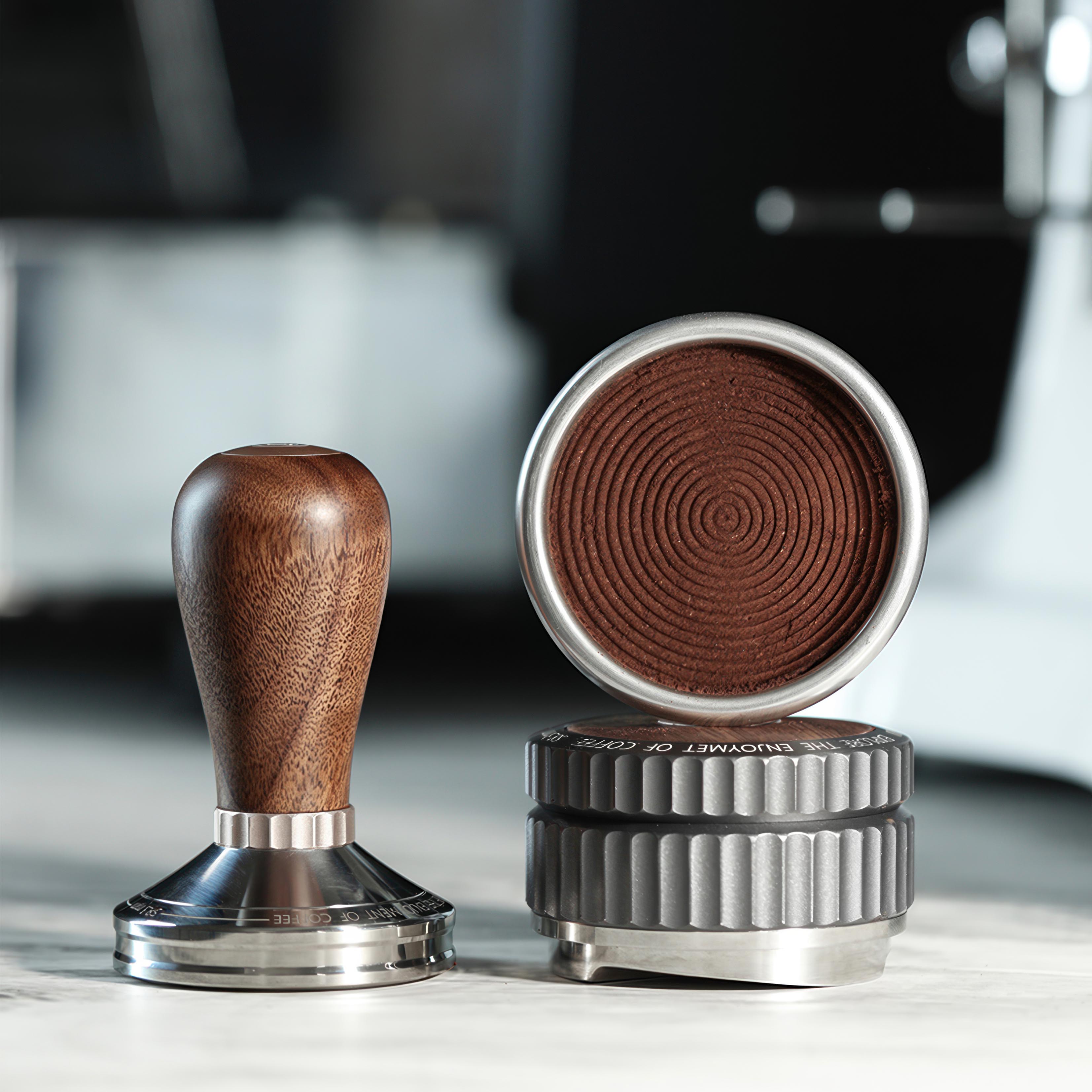 Manual Thunder Tamper - Heavy Duty Coffee Espresso Tamper for Barista & Home Use - Perfect for Espresso Machines, Coffee Shops & Home Brewing