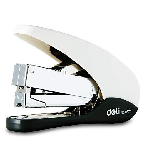 Occus 0371 Metal Power Saving Stapler - Heavy Duty Office Stapler for Paper, Documents, School Supplies (White) | Perfect for Office, School, Home & Business Use
