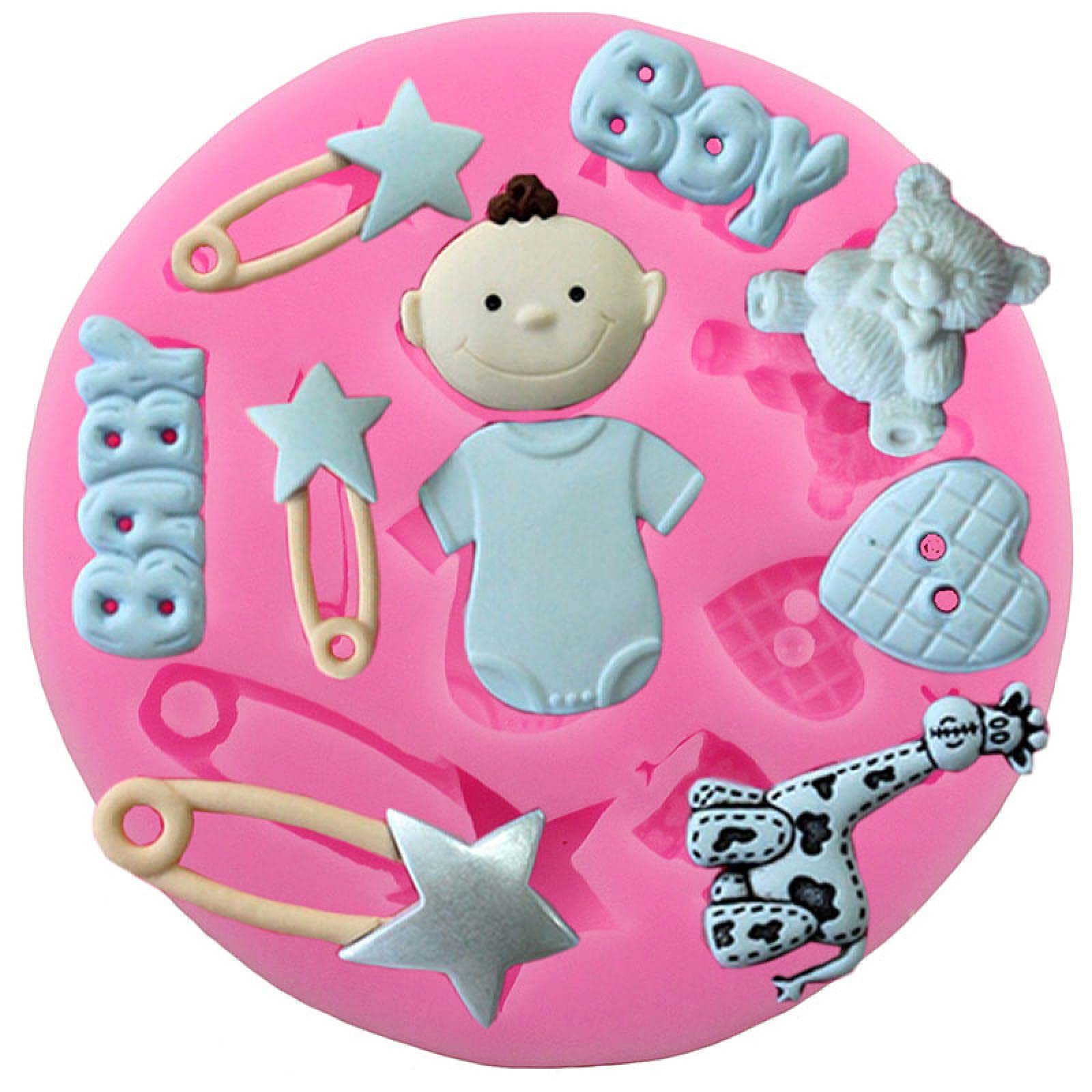 3D Silicone Molds for DIY Cake Decorating - Bear & Trojan Horse Fondant Molds for Baby Shower, Cupcake Toppers, Chocolate & Candy Making - Perfect for Birthday Parties, Wedding Cakes, and Holiday Baking