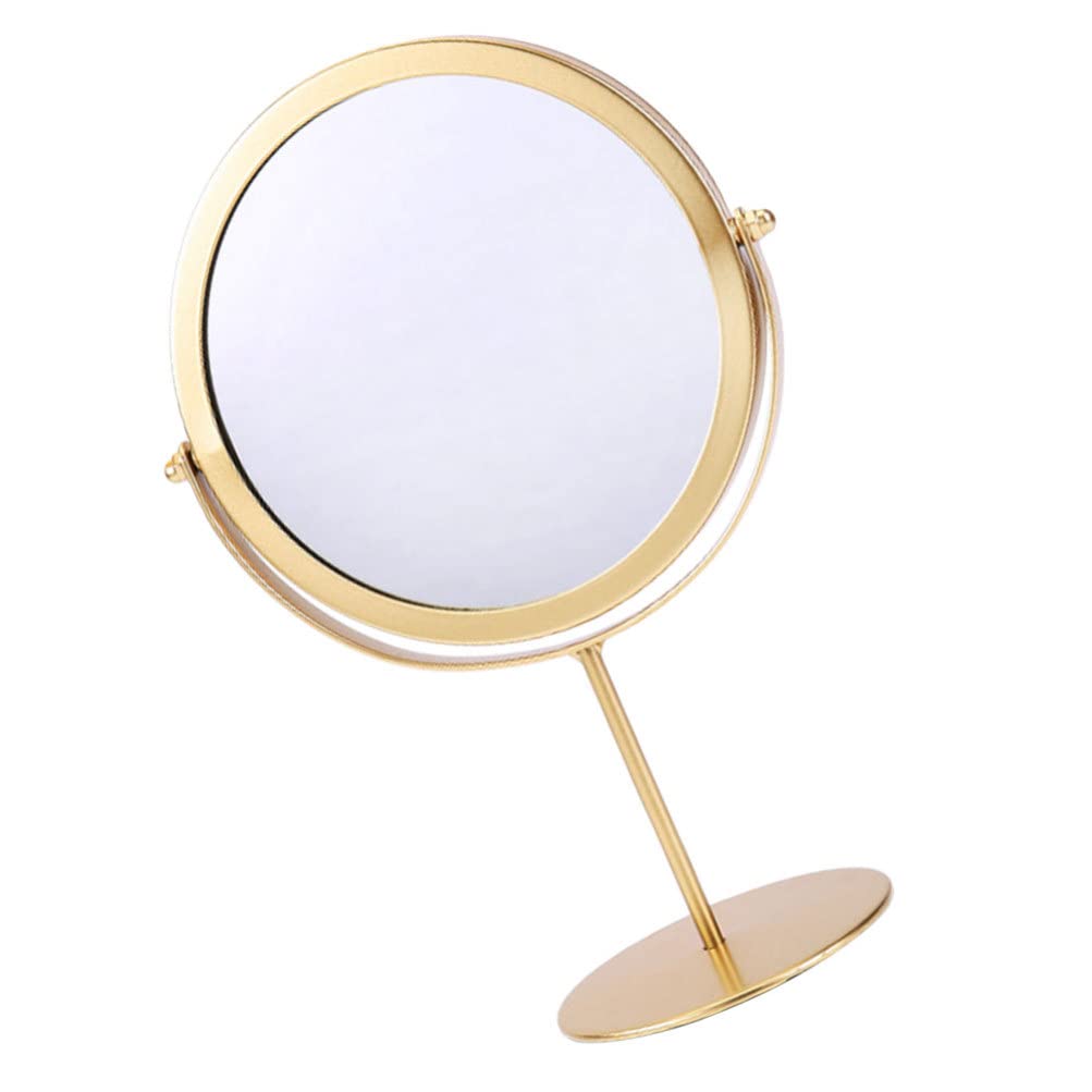 FRCOLOR Foldable LED Vanity Mirror with Magnification - Adjustable Makeup Mirror for Desk, Dressing Table & Travel - Vintage Retro Decor for Home, Office & Beauty Room - Ideal for Makeup, Skincare & Hair Styling