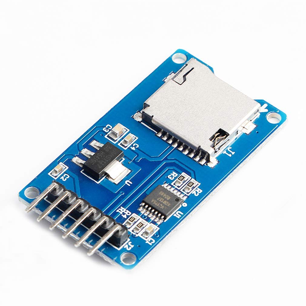 Ds Robotics® Micro SD Card Module - 6 Pin TF Card Memory Adapter with SPI Interface for Arduino | Data Storage Solution for DIY Electronics & IoT Projects
