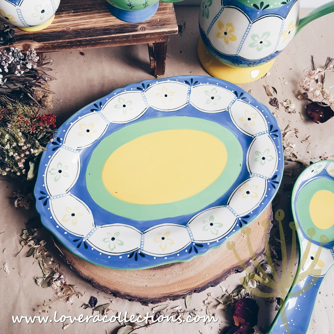 65% Off + Buy 1 Get 1 Free - Blue Nusa Beach Oval Platter - Perfect for Beach Parties, Picnics & Home Decor