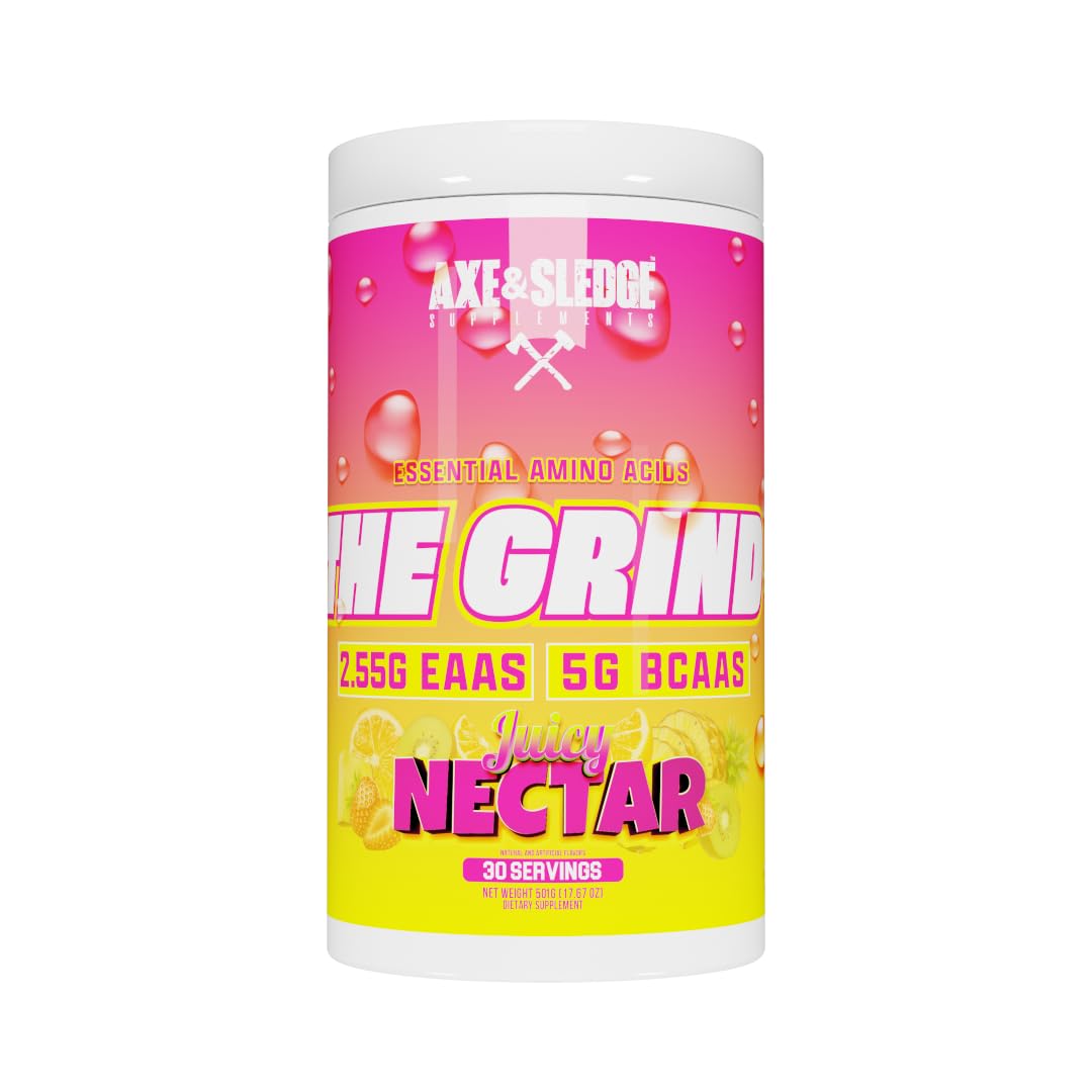 Premium The Grind Essential Amino Acids (EAAs) & BCAA Supplement - 30 Servings, Juicy Nectar Flavor | Muscle Recovery & Workout Performance Booster for Athletes & Fitness Enthusiasts