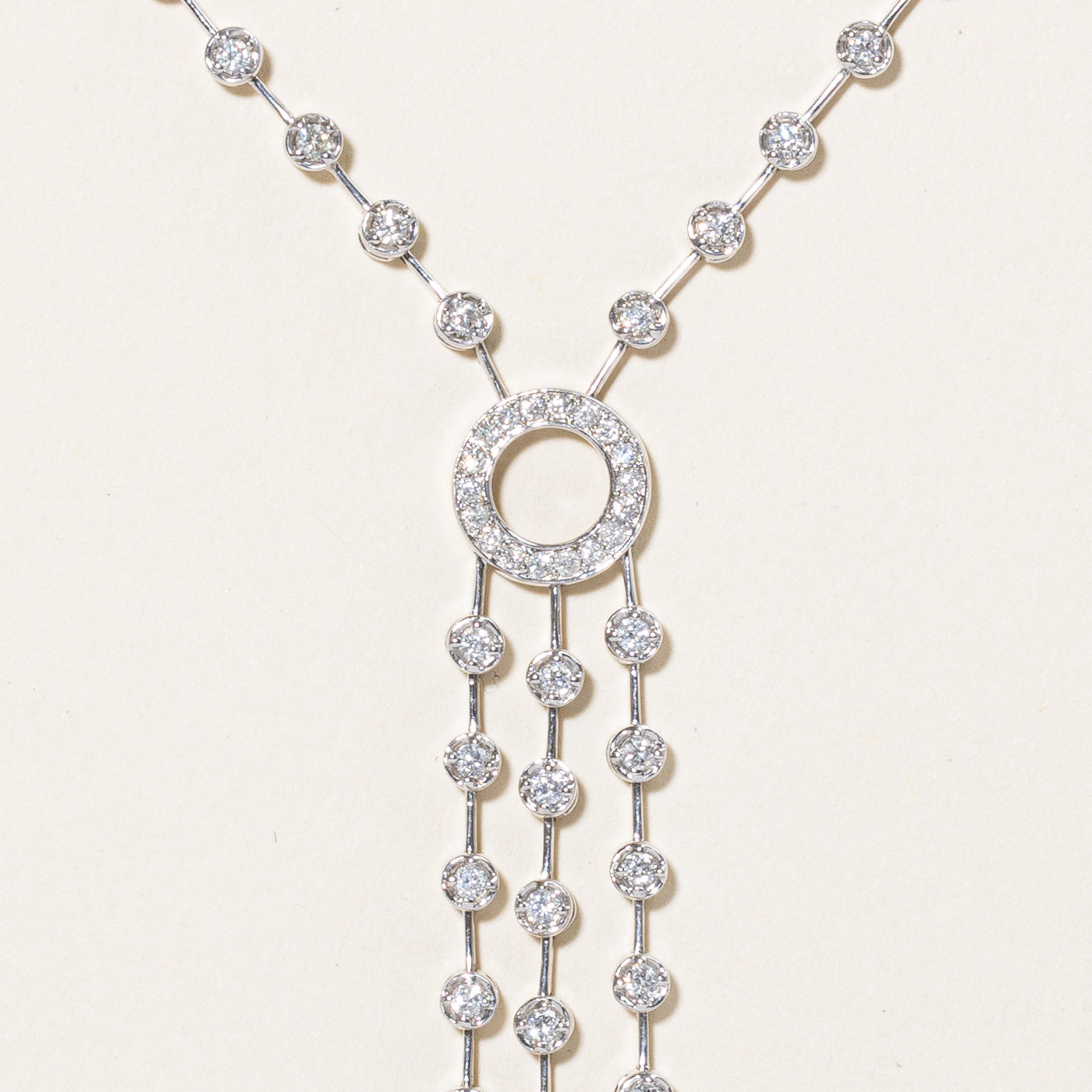 0.80ctw Diamond Drop Necklace in 18K Gold - Elegant Pendant for Women, Perfect for Weddings, Anniversaries & Special Occasions