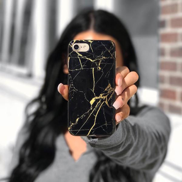 Elegant Black & Gold Marble iPhone Case - Premium Protective Cover with Slim Fit Design for iPhone [Model] - Perfect for Everyday Use, Office & Special Occasions