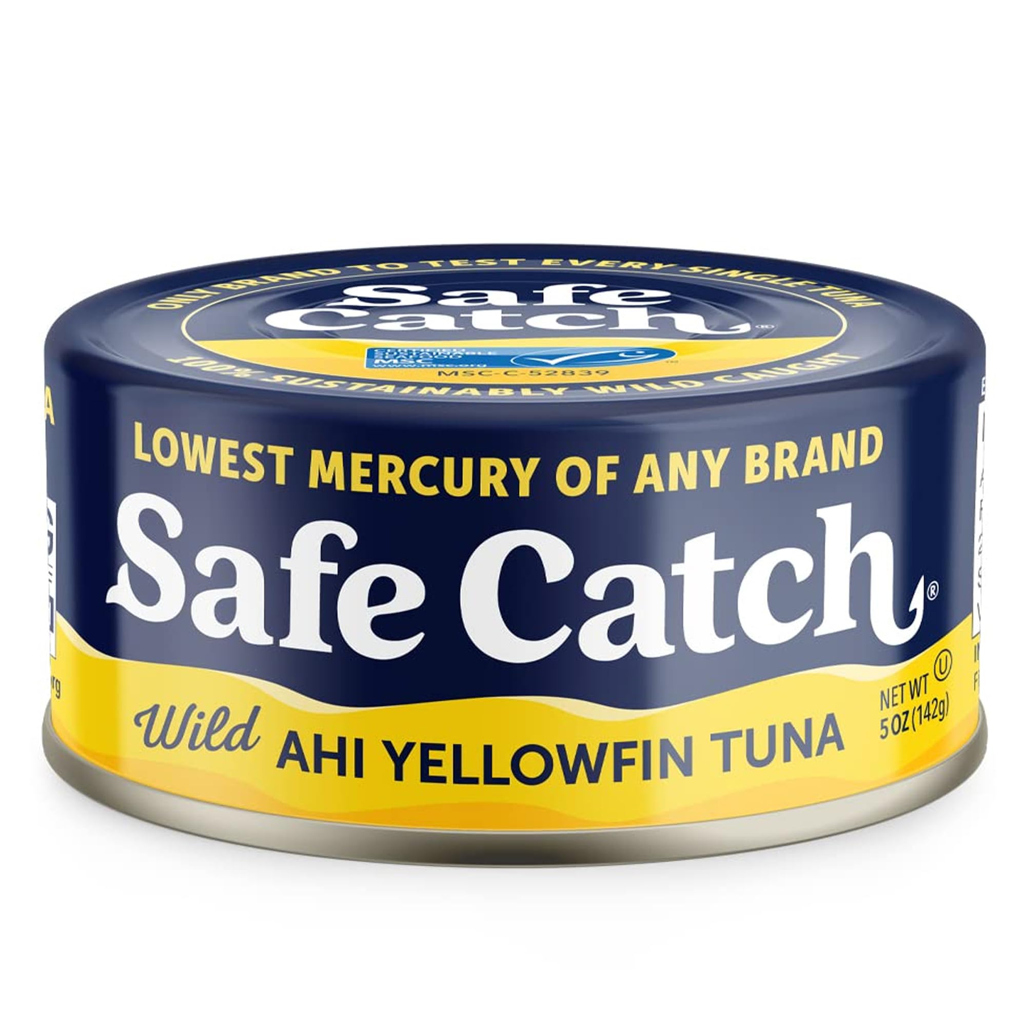 Safe Catch Wild Ahi Yellowfin Tuna Canned - Wild Caught, Low Mercury, High Protein & Omega 3, Gluten-Free, Kosher (Pack of 6) | Perfect for Salads, Sandwiches & Healthy Meal Prep