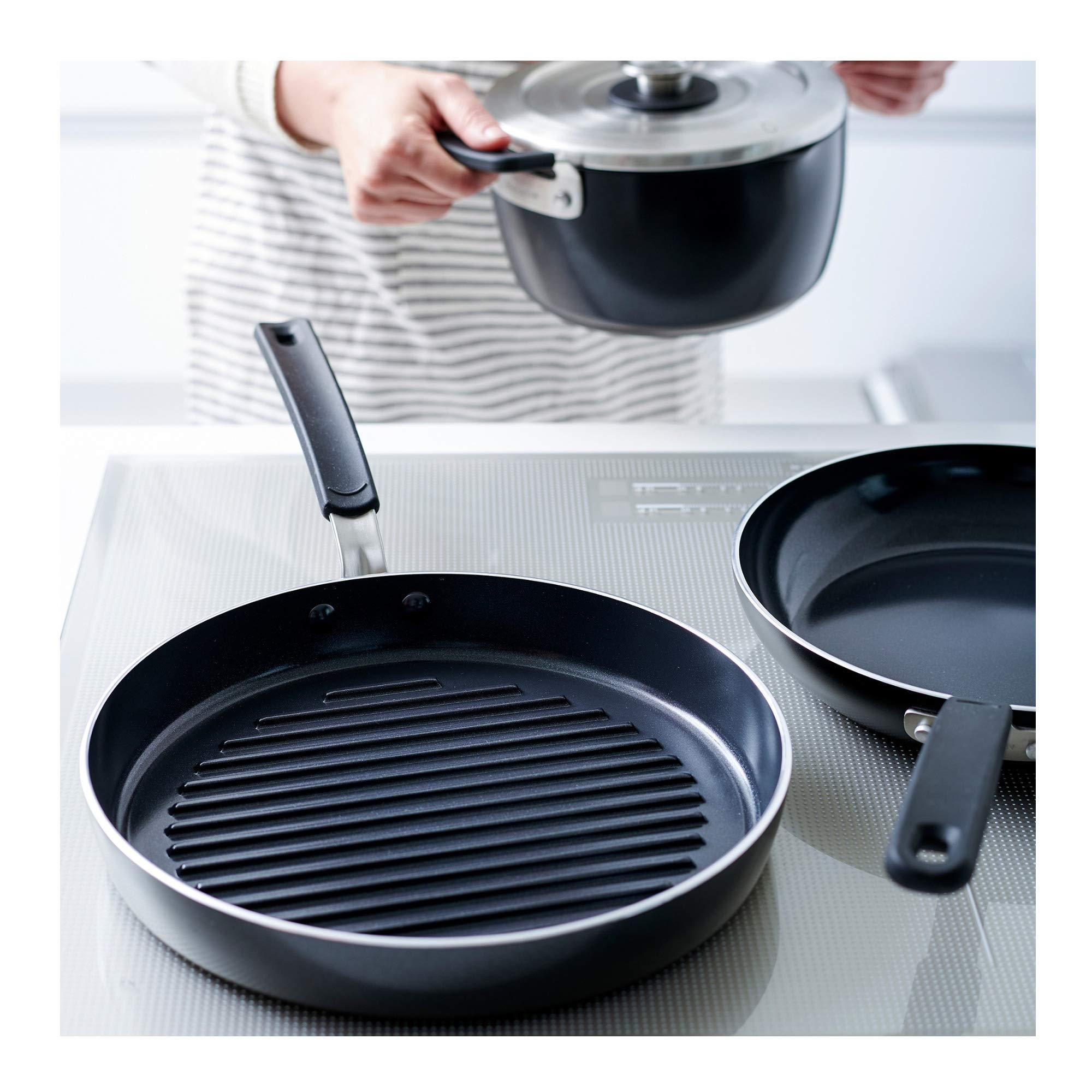 GreenPan Levels Essentials 13-Piece Nonstick Cookware Set - Ceramic Coated Pots and Pans for Healthy Cooking - Perfect for Frying, Boiling, Baking & Everyday Meal Prep in Modern Kitchens
