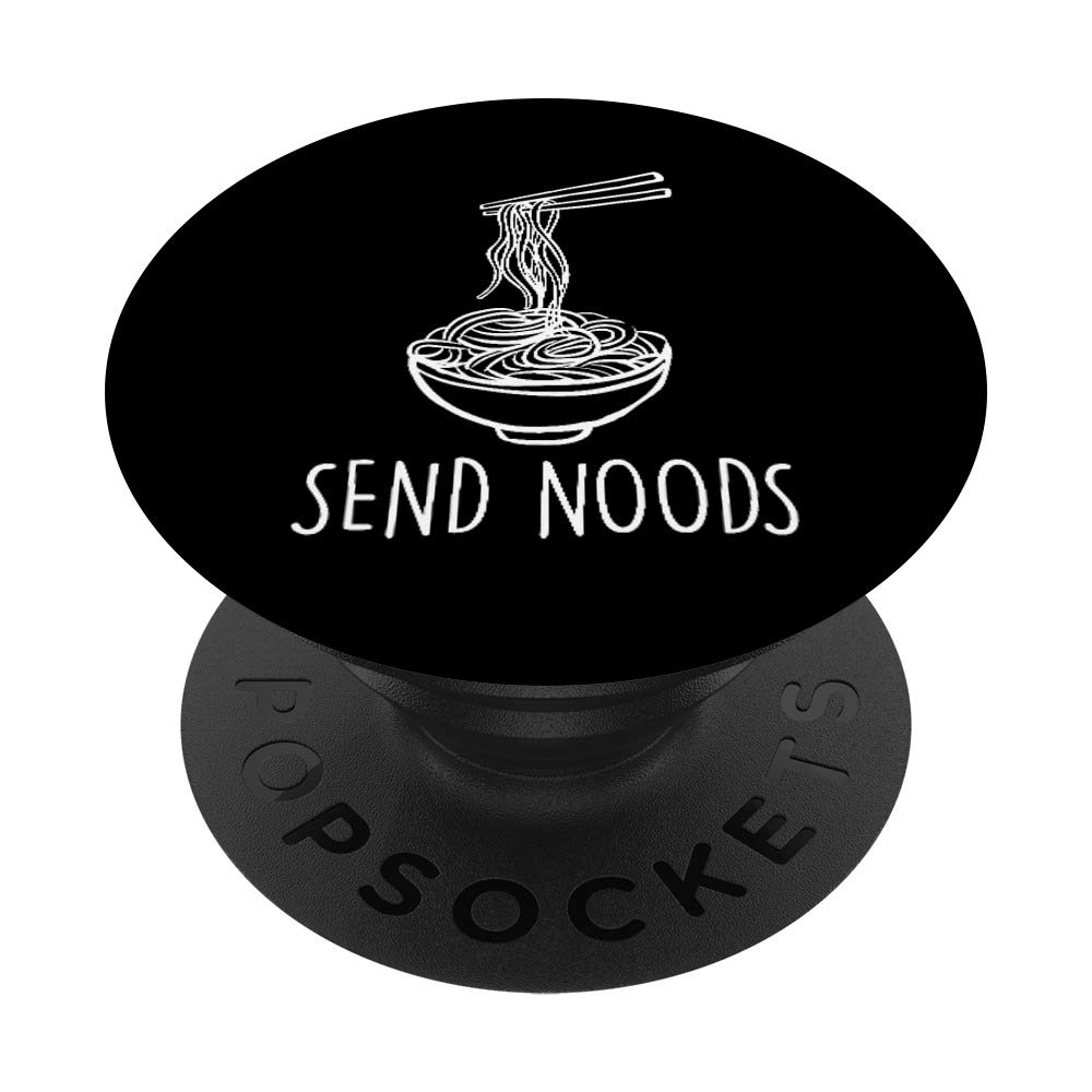 Funny Send Noods Ramen Noodle Love PopSockets Phone Grip & Stand - Compatible with iPhone, Samsung & Tablets - Perfect for Foodies & Anime Fans (Kitchen, Office, Travel Use)