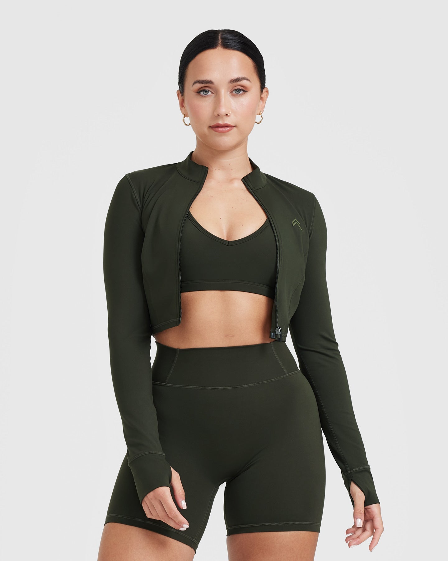 Timeless Khaki Crop Jacket for Women - Lightweight Spring & Fall Outerwear - Perfect for Casual Outings, Travel & Layering