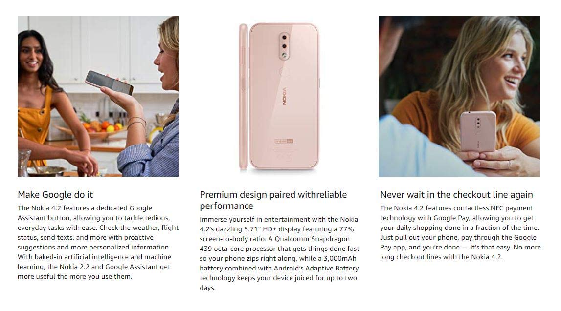Nokia 4.2 Android One Smartphone - 32GB Storage, 5.71