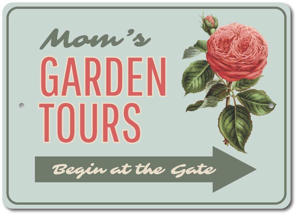 Funny Rose Lover Metal Sign - 12x16 Inch Vintage Garden Decor Plaque | Perfect for Outdoor Garden Tours, Home Wall Art & Rose Themed Party Decorations