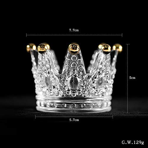 Colorful Crown Nail Art Dappen Dish - 2-in-1 Pen Holder & Acrylic Bowl for DIY Nail Design