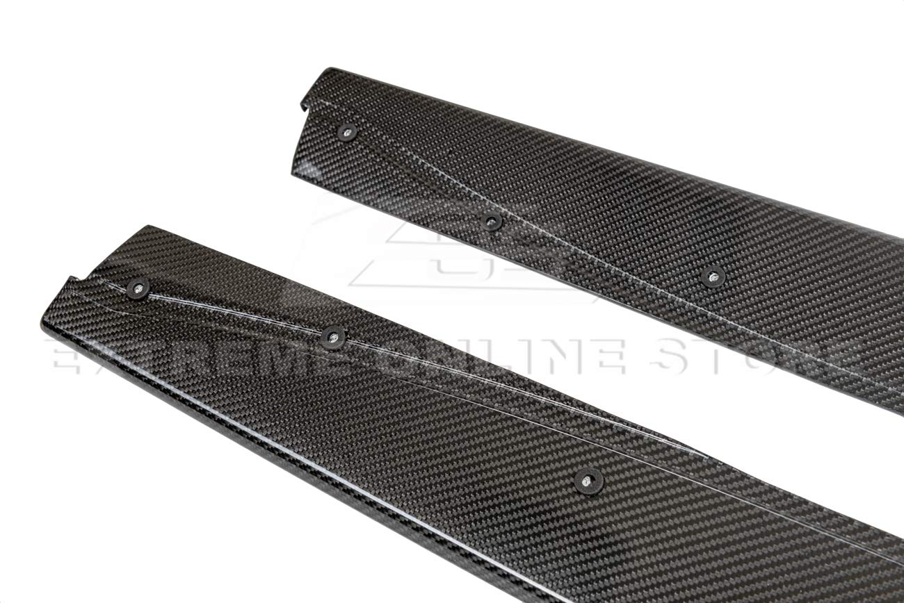 2014-2018 BMW F80 M3 M-Performance Carbon Fiber Side Skirt Extensions - Replacement Rocker Panel Kit for Enhanced Aerodynamics & Sporty Styling | Perfect for Track Days, Car Shows & Performance Upgrades