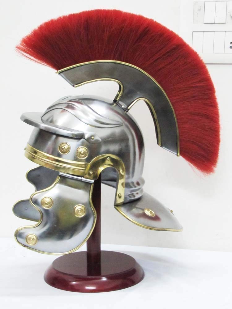 Authentic Roman Centurion Helmet - Medieval & Halloween Costume Accessory for Cosplay, Historical Reenactment, and Themed Parties
