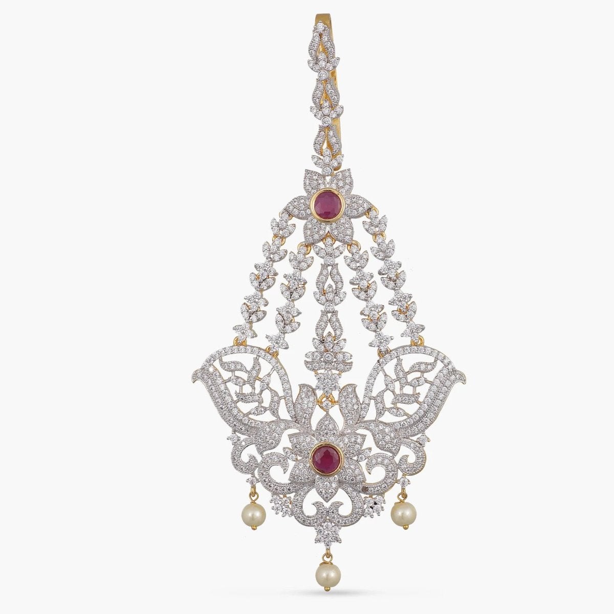 Suhana Nakshatra CZ Bridal Jewelry Set - Cubic Zirconia Necklace & Earrings for Weddings, Parties & Special Occasions