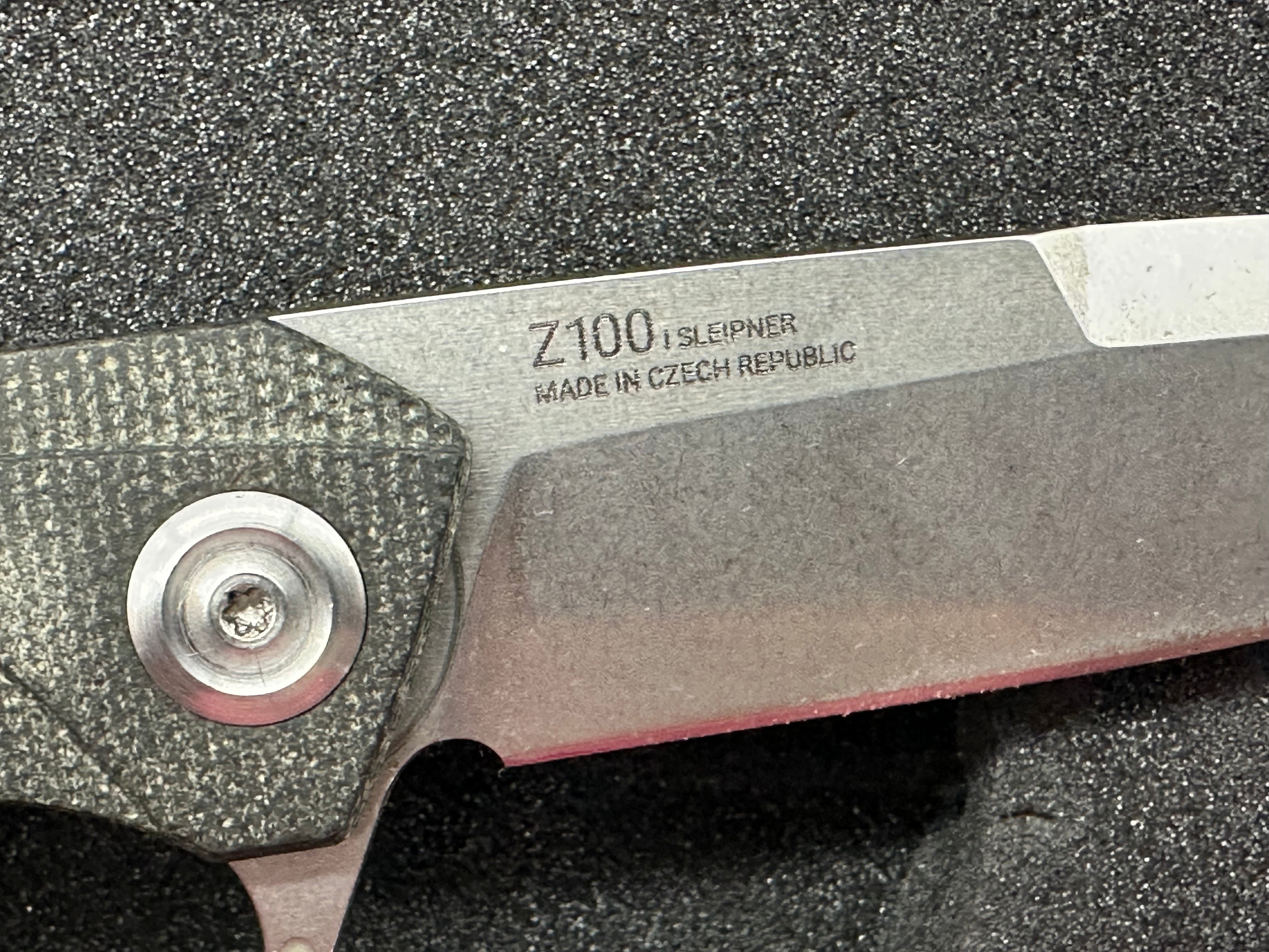 Acta Non Verba Z100 Liner Lock Folding Knife - Black G10 Handle, 3.5