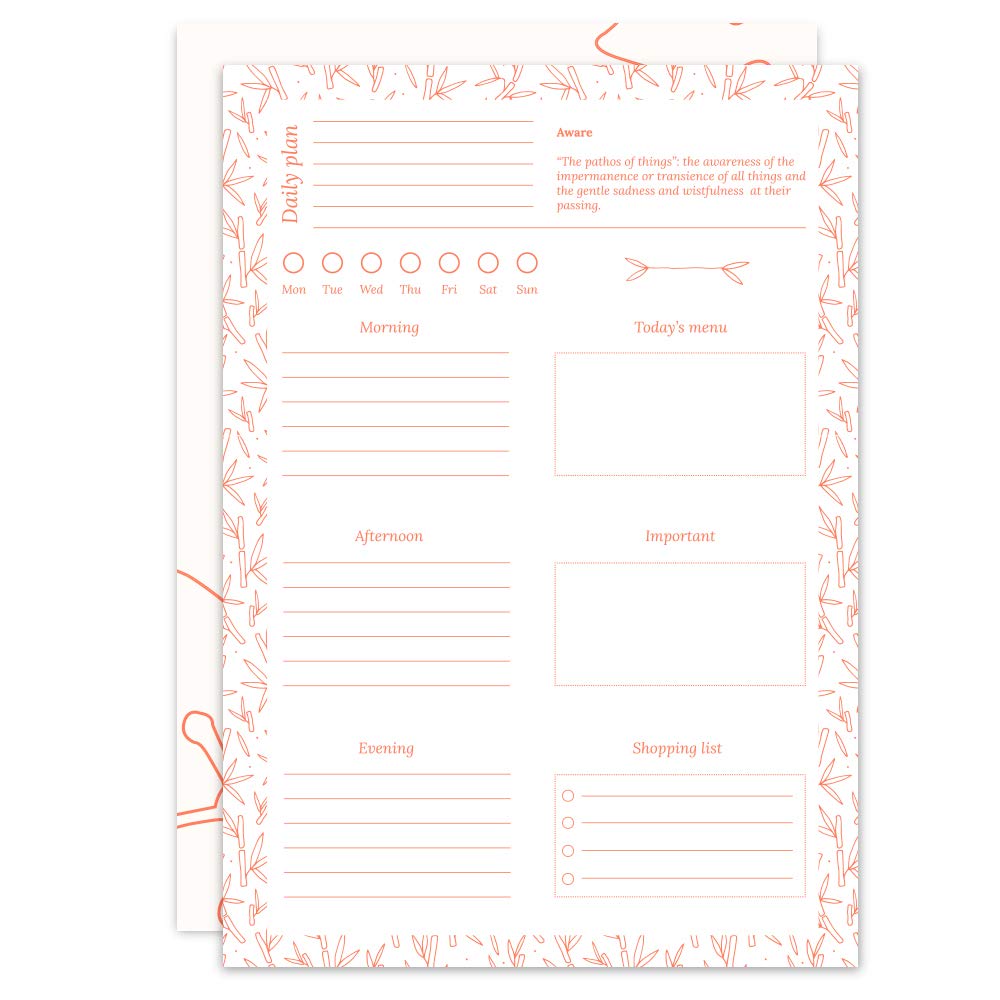 Kokonote Miss Haiku Weekly Planner A5 - 2022 Desk Calendar with 54 Tear-Off Pages - Family & Office Organizer - Cute Stationery Gift for Friends - Perfect for Home, Office, School & Daily Planning